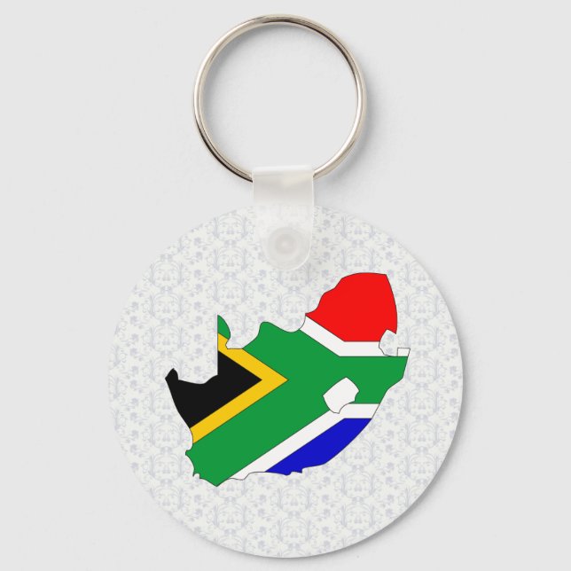 South Africa Flag Map full size Key Ring (Front)