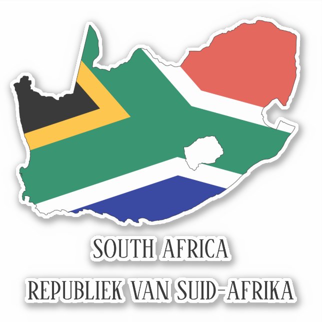 South Africa Flag Map Patriotic (Front)