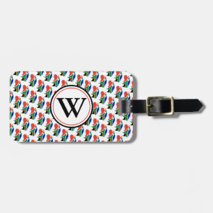 SOUTH AFRICA FLAG Monogram Proverbs 3:5-6 Luggage Tag