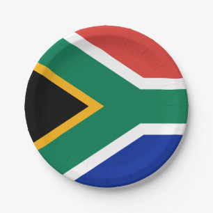 South Africa Flag Paper Plate