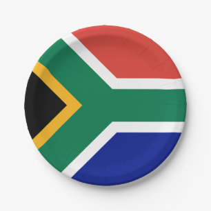 South Africa Flag Paper Plate