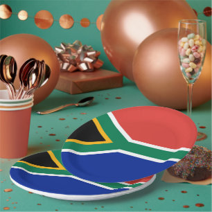 South Africa flag Paper Plate