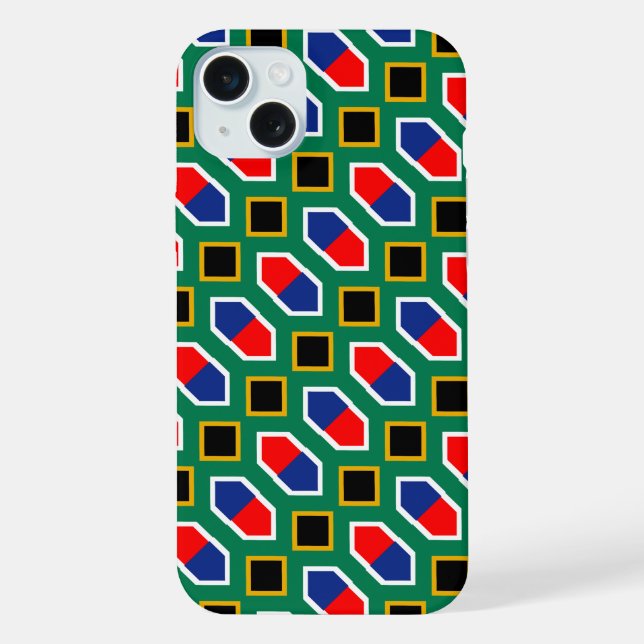 South Africa flag pattern iPhone Case (Back)