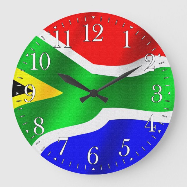 SOUTH AFRICA Flag Proud Patriotic Wall Clock (Front)