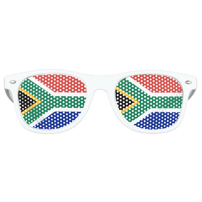 South Africa Flag Retro Sunglasses (Front)