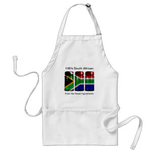South Africa Flag Spice Jars Apron