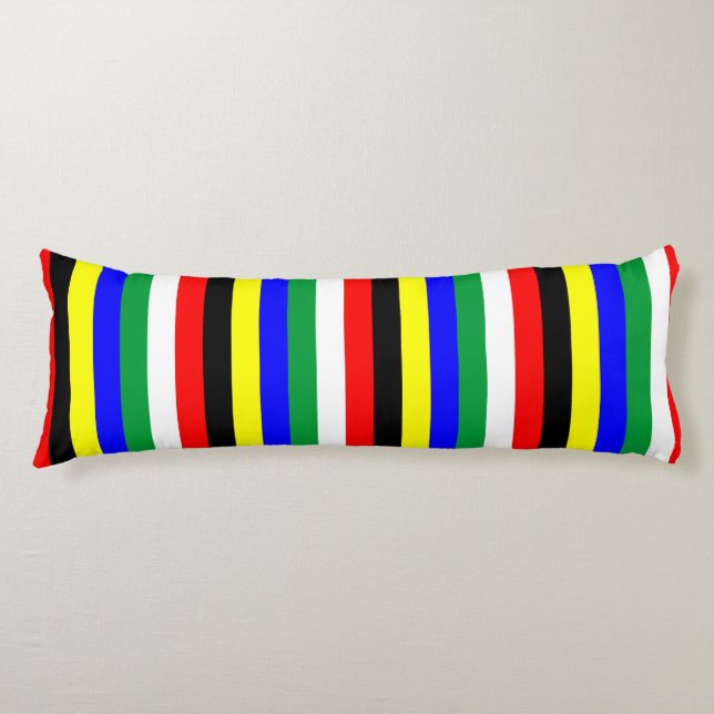 South Africa flag stripes lines symbol Body Cushion (Front)