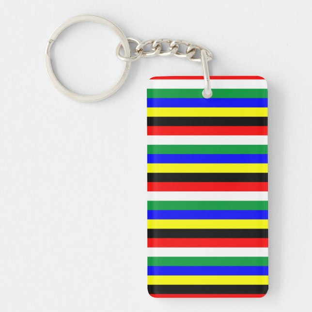 South Africa flag stripes lines symbol Key Ring (Front)