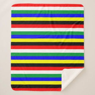 South Africa flag stripes lines symbol Sherpa Blanket