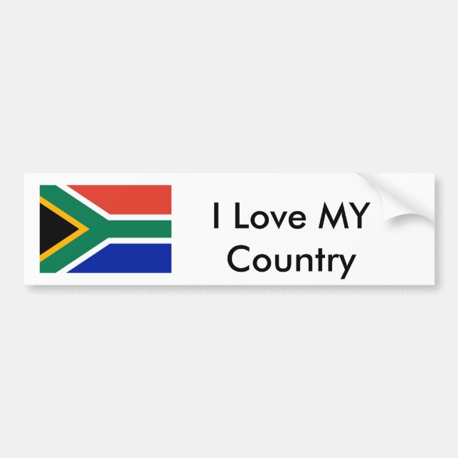 South Africa Flag The MUSEUM  I Love MY Country Bumper Sticker (Front)
