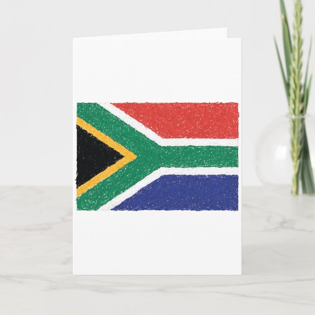 South Africa Flag Theme Card (Front)