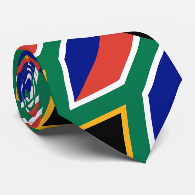 South Africa Flag Tie (Rolled)