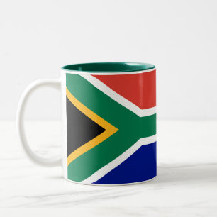 South Africa Flag Two-Tone Coffee Mug
