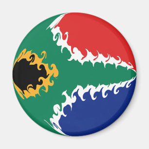 South Africa Gnarly Flag Magnet