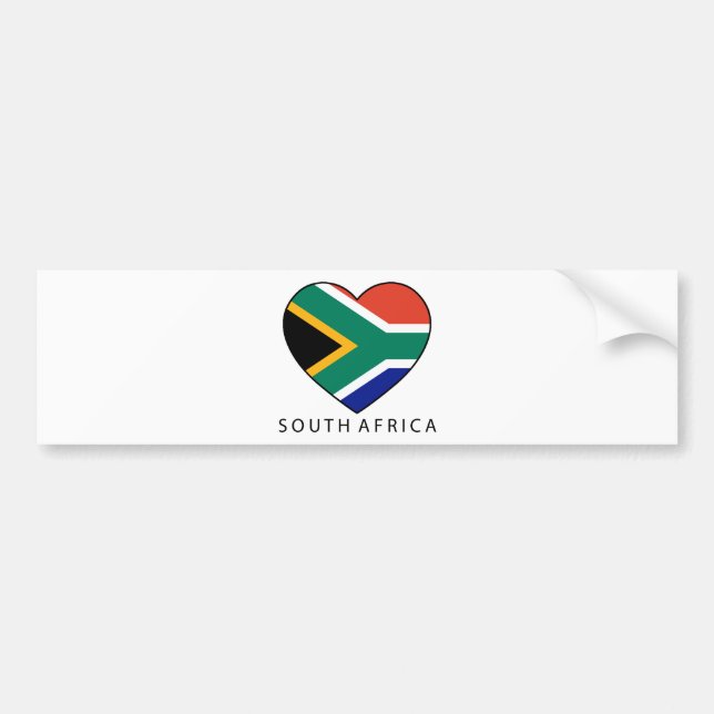 South Africa Heart with black SOUTH AFRICA Bumper Sticker (Front)