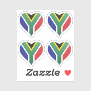 South Africa love flag pride heart sticker