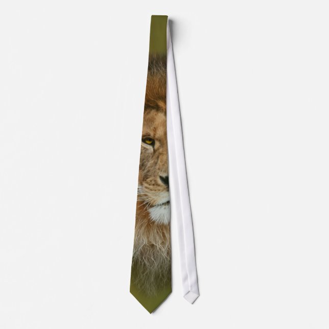 South Africa Majestic Lion Close up Tie (Front)