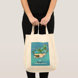 South Africa Map Illustration travel poster. Tote Bag