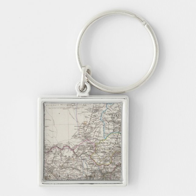 South Africa Map Key Ring (Front)