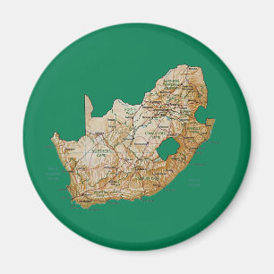 South Africa Map Magnet