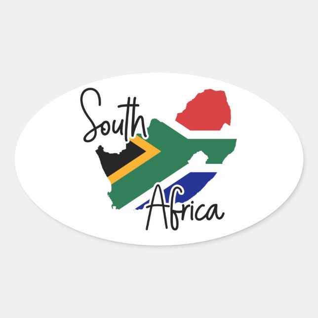 South Africa map Oval Sticker (Front)