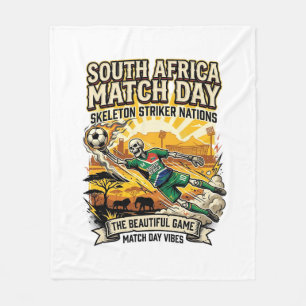 South Africa Match Day Skeleton Striker Nations Hi Fleece Blanket