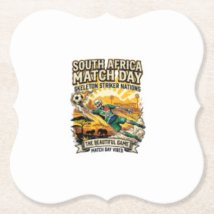 South Africa Match Day Skeleton Striker Nations Hi Paper Coaster