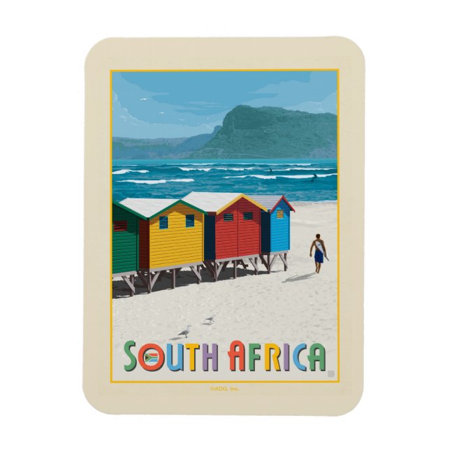 South Africa | Muizenberg Beach Magnet (Vertical)