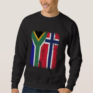 South Africa Norway Half Flag South African Norweg Sweatshirt