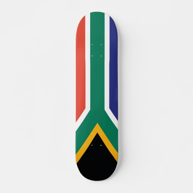 South Africa Plain Flag Skateboard (Front)