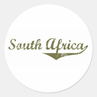 South Africa Revolution Style Classic Round Sticker