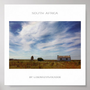 South Africa Road Landscape Travel Poster