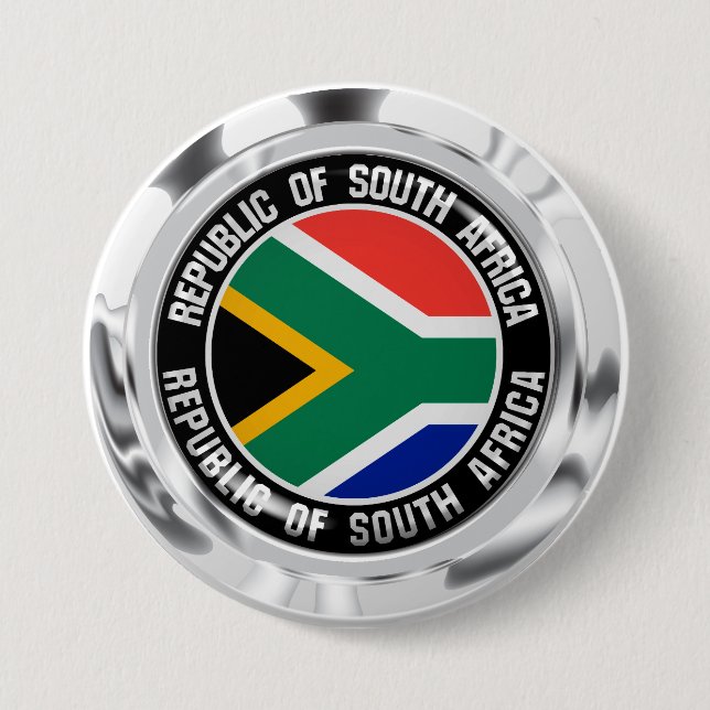 South Africa Round Emblem 7.5 Cm Round Badge (Front)
