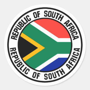 South Africa Round Emblem Classic Round Sticker