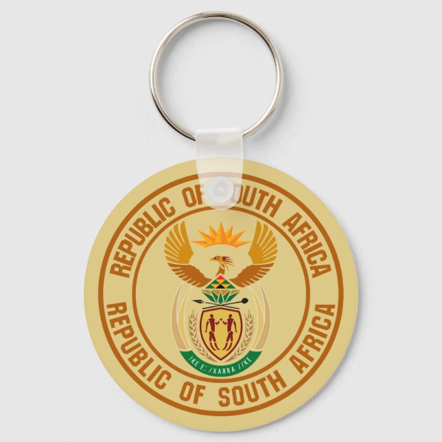South Africa Round Emblem Key Ring (Front)