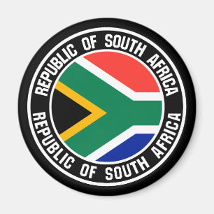 South Africa Round Emblem Magnet