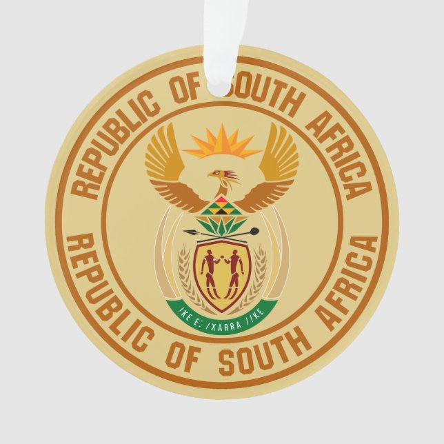 South Africa Round Emblem Ornament (Front)
