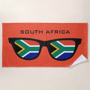 SOUTH AFRICA Shades custom text beach towel