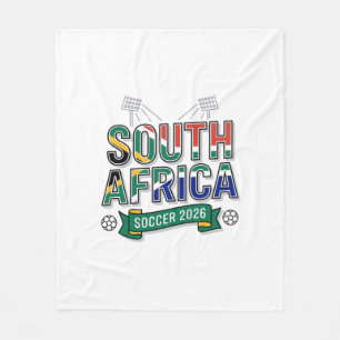 South Africa Soccer 2026 Soccer Bold Country Typog Fleece Blanket