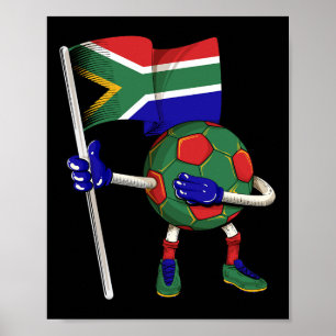 South Africa Soccer Jersey Africa Flag Footbyll Da Poster