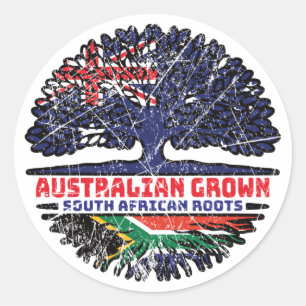 South Africa South African Australian Australia Classic Round Sticker