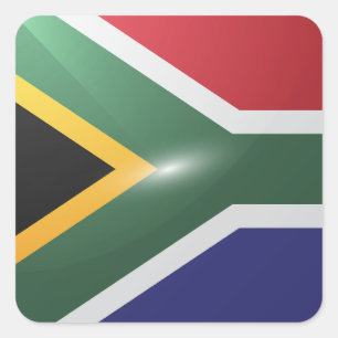 South Africa square glossy flag Sticker