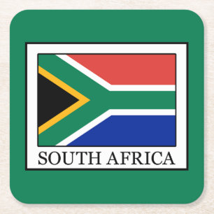South Africa Square Paper Coaster