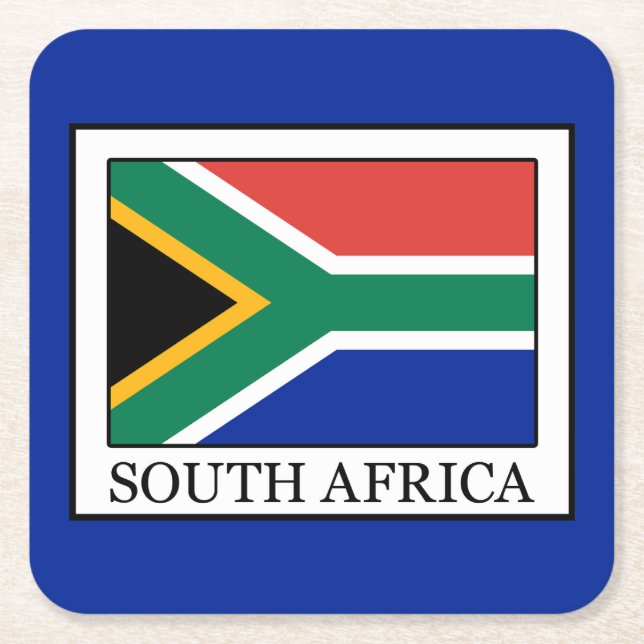 South Africa Square Paper Coaster (Front)