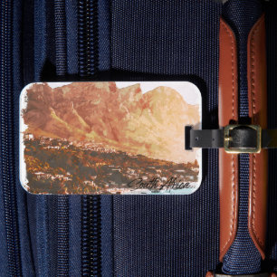 South Africa Table Mountain Vintage Travel Luggage Tag