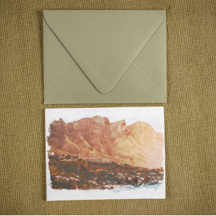 South Africa Table Mountain Vintage Travel Postcard