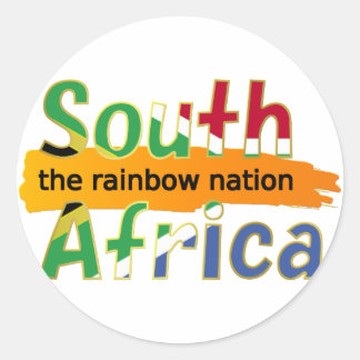 South Africa: the rainbow nation Classic Round Sticker
