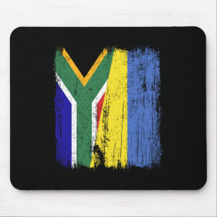 South Africa Ukraine Half Flag South African Ukrai Mouse Pad