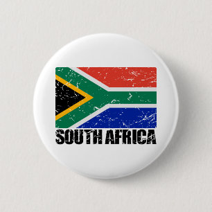 South Africa Vintage Flag 6 Cm Round Badge