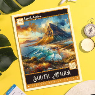 South Africa Vintage Painting Postcard